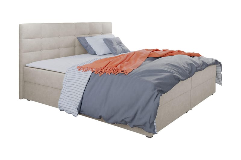 Alvito Kontinentalseng 140x200 cm med Sengegavl, Beige