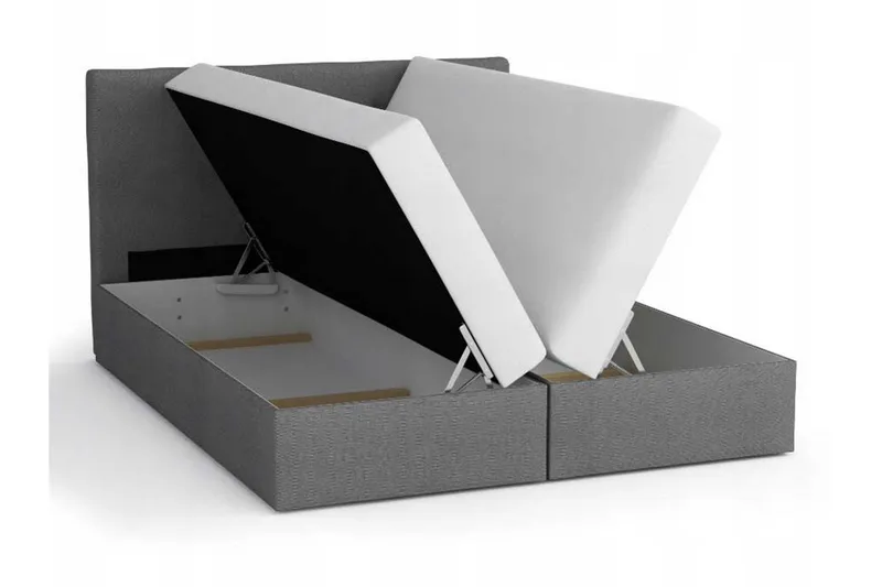 Alvito Kontinentalseng 160x200 cm med Sengegavl - Beige - Møbler - Senge - Kontinentalsenge