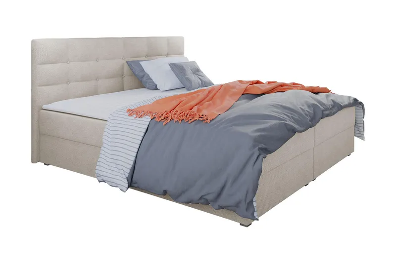Alvito Kontinentalseng 160x200 cm med Sengegavl, Beige