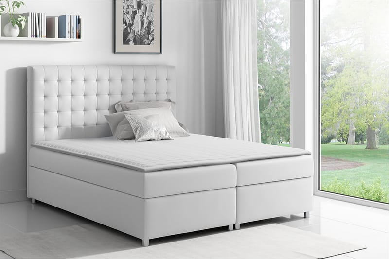 Asti Sengepakke 120x200 cm - Hvid - Komplet sengepakke - Kontinentalsenge