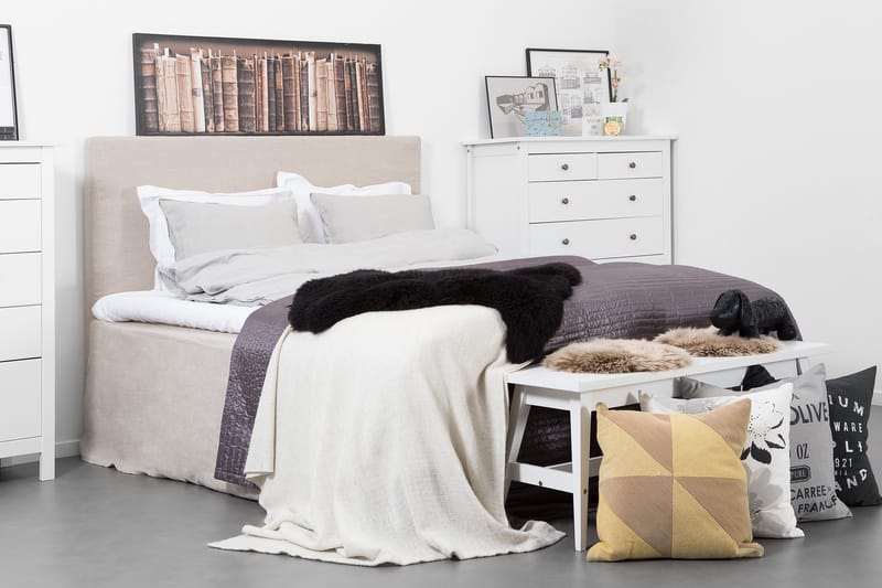 Ava Kontinentalseng 180x200 - Beige - Møbler - Senge - Kontinentalsenge