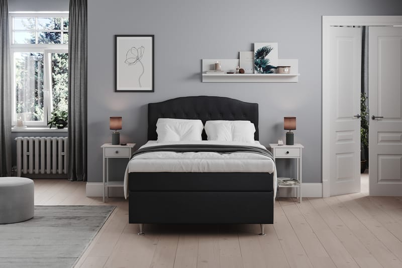Belda Kontinentalseng 120x200 Medium - Sort - Møbler - Senge - Kontinentalsenge