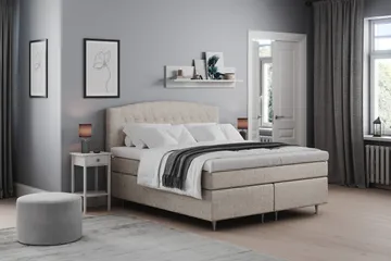 Belda Kontinentalseng 160x200 Fast/Medium - Beige - Møbler - Senge - Kontinentalsenge