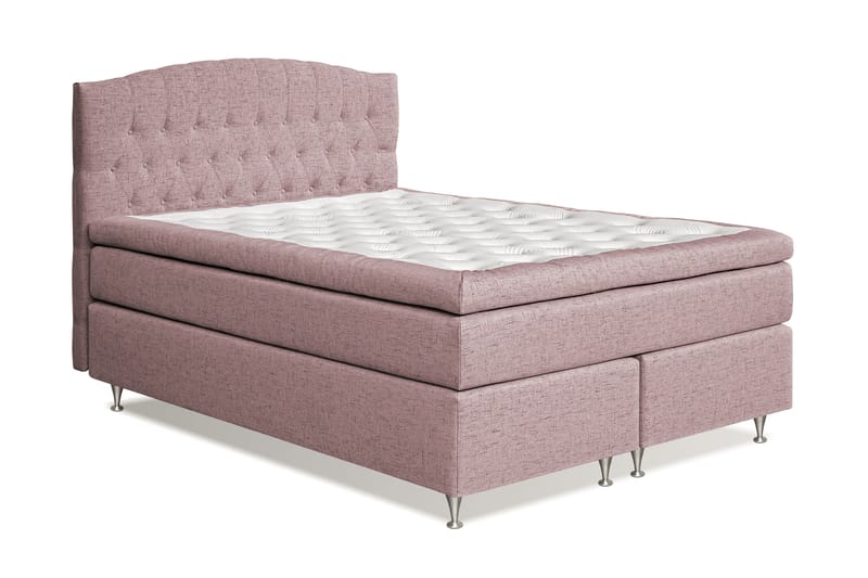 Belda Kontinentalseng 160x200 Fast/Medium - Lyserød - Møbler - Senge - Kontinentalsenge