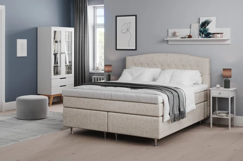 Belda Kontinentalseng 180x200 Fast - Beige - Møbler - Senge - Kontinentalsenge