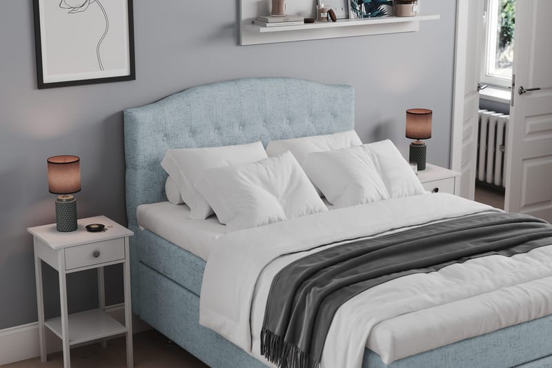 Belda Sengepakke 120x200 Fast - Lyseblå - Møbler - Senge - Kontinentalsenge