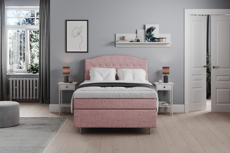 Belda Sengepakke 120x200 Fast - Lyserød - Møbler - Senge - Komplet sengepakke