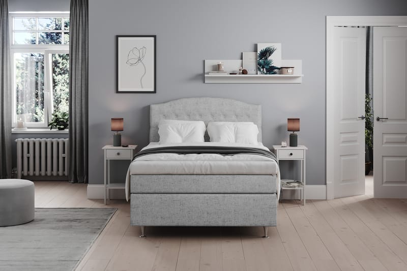 Belda Sengepakke 140x200 Fast - Lysegrå - Møbler - Senge - Komplet sengepakke