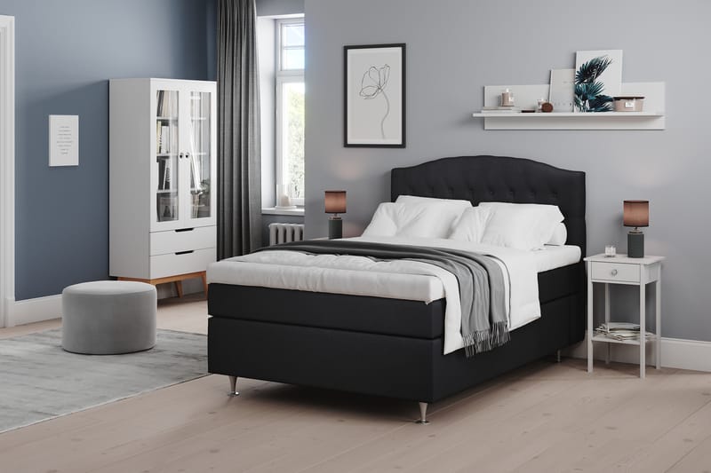 Belda Sengepakke 140x200 Fast - Sort - Møbler - Senge - Komplet sengepakke
