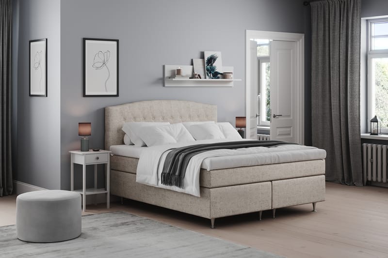 Belda Sengepakke 160x200 Fast - Beige - Møbler - Senge - Komplet sengepakke