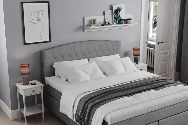 Belda Sengepakke 180x200 Fast/Medium - Grå - Møbler - Senge - Kontinentalsenge