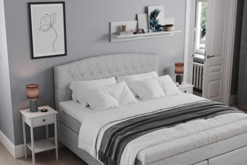 Belda Sengepakke 180x200 Fast/Medium - Lysegrå - Møbler - Senge - Komplet sengepakke