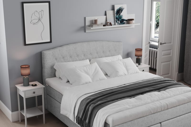 Belda Sengepakke 180x200 Fast/Medium - Lysegrå - Møbler - Senge - Kontinentalsenge