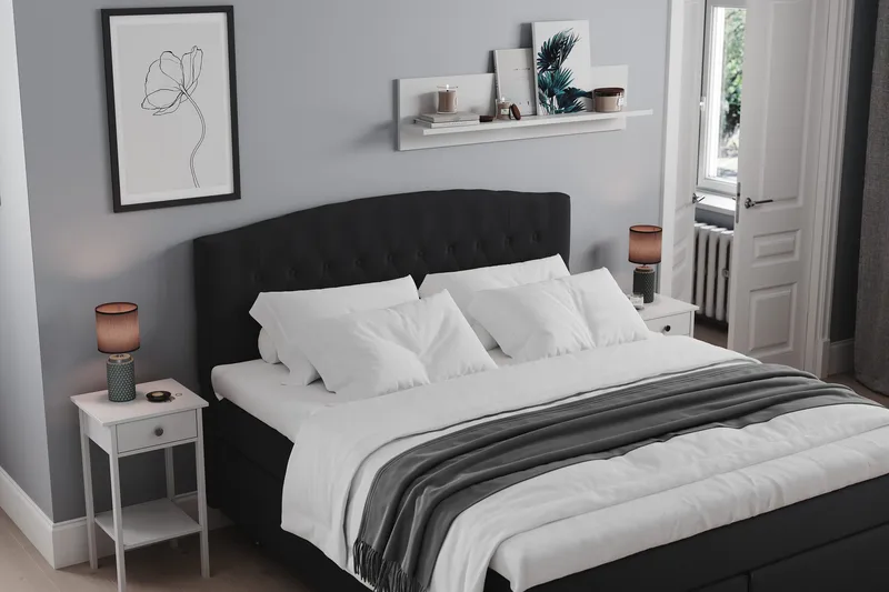 Belda Sengepakke 180x200 Fast/Medium - Sort - Møbler - Senge - Kontinentalsenge