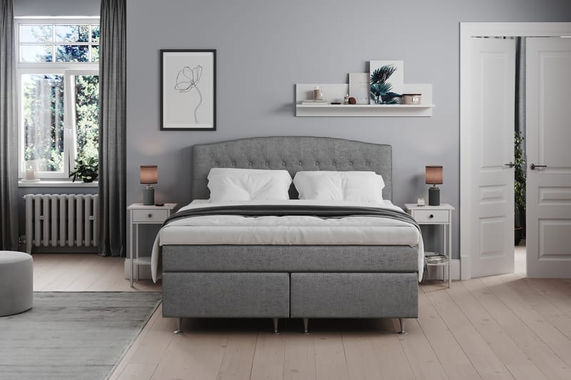Belda Sengepakke 180x200 Medium - Grå - Møbler - Senge - Komplet sengepakke
