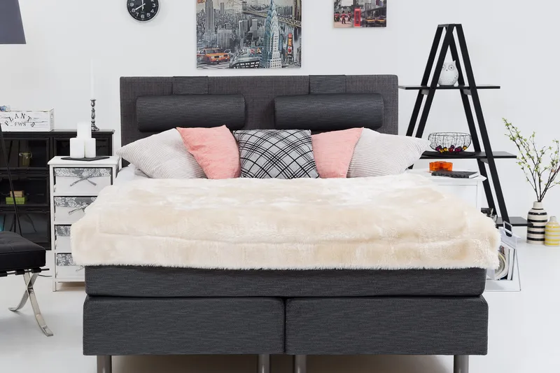 Belinda Kontinentalseng 160x200 - Ancona Grå - Møbler - Senge - Kontinentalsenge