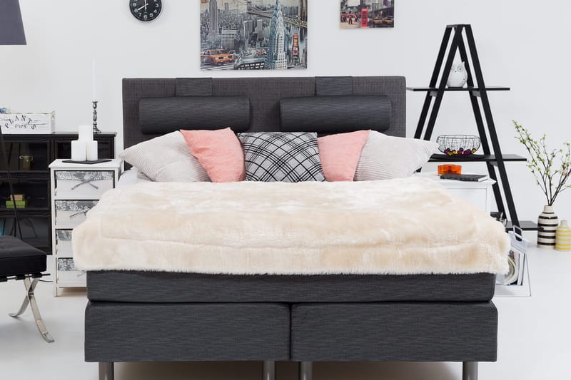 Belinda Kontinentalseng 160x200 - Ancona Grå - Møbler - Senge - Kontinentalsenge