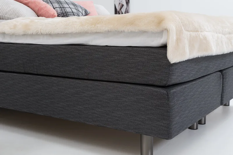 Belinda Kontinentalseng 160x200 - Ancona Grå - Møbler - Senge - Kontinentalsenge