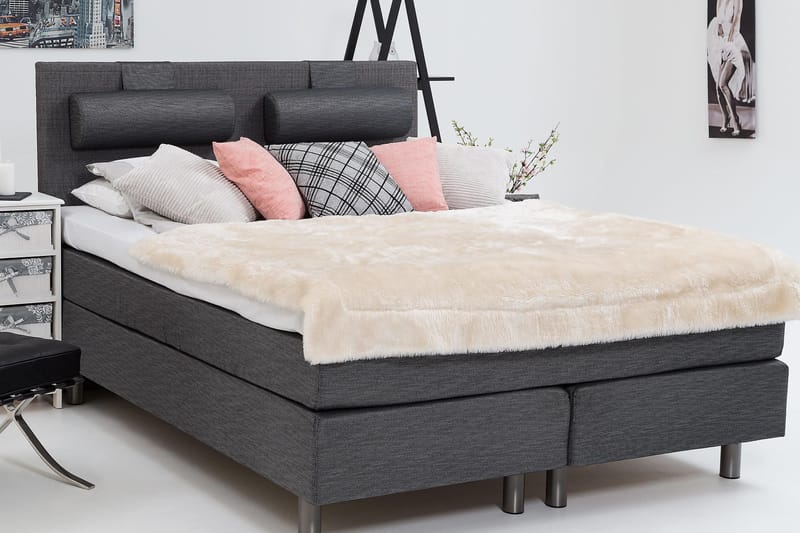 Belinda Kontinentalseng 180x200 - Ancona Grå - Møbler - Senge - Kontinentalsenge