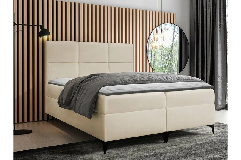 Boisdale Kontinentalseng 140x200 cm - Beige - Møbler - Senge - Kontinentalsenge