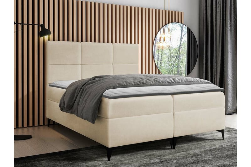 Boisdale Kontinentalseng 160x200 cm - Beige - Møbler - Senge - Kontinentalsenge