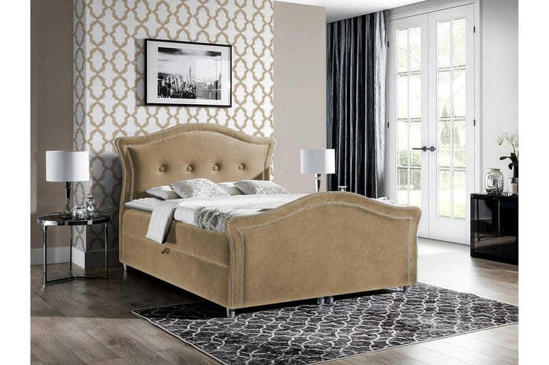 Boisdale Kontinentalseng 160x200 cm - Beige/Brun - Kontinentalsenge