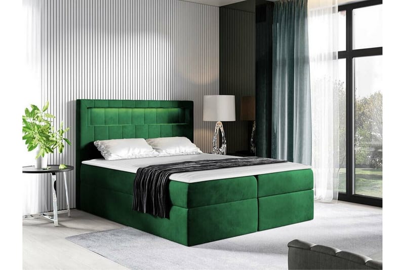 Boisdale Kontinentalseng 160x200 cm - Mørkegrøn - Møbler - Senge - Kontinentalsenge