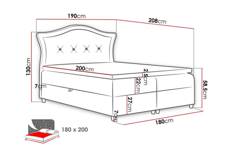 Boisdale Kontinentalseng 180x200 cm - Brun/Beige - Kontinentalsenge