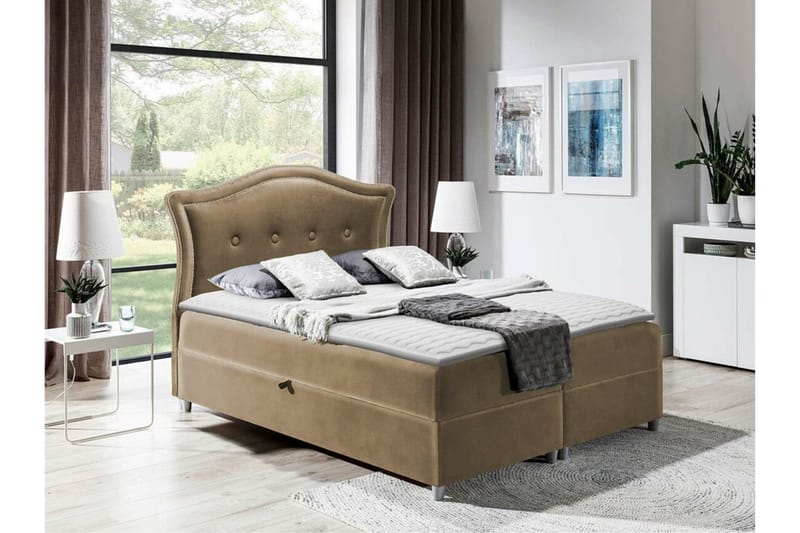 Boisdale Kontinentalseng 180x200 cm - Brun/Beige - Møbler - Senge - Kontinentalsenge