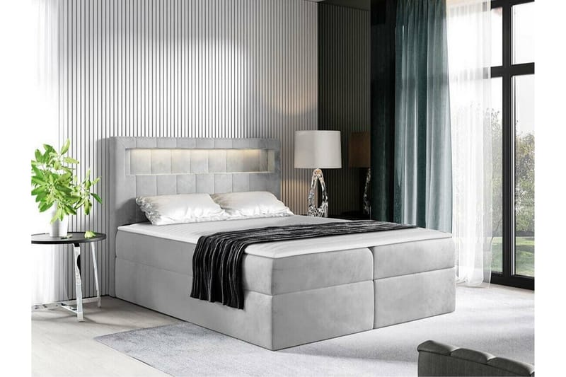 Boisdale Kontinentalseng 180x200 cm - Lysegrå - Møbler - Senge - Kontinentalsenge