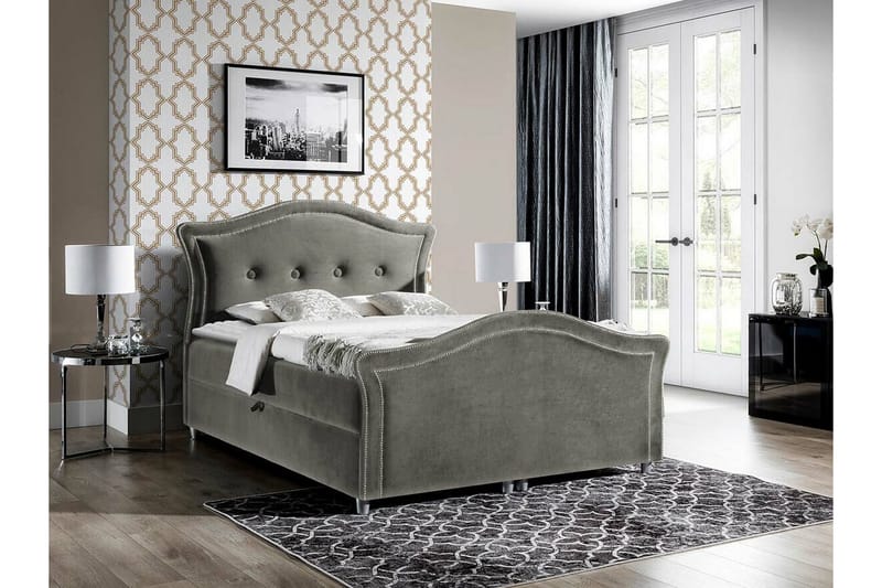 Boisdale Kontinentalseng 180x200 cm - Mørkegrå - Møbler - Senge - Kontinentalsenge
