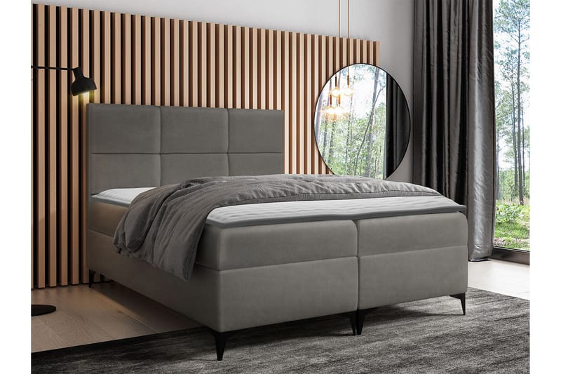 Boksta Kontinentalseng 120x200 cm - Grå - Møbler - Senge - Kontinentalsenge