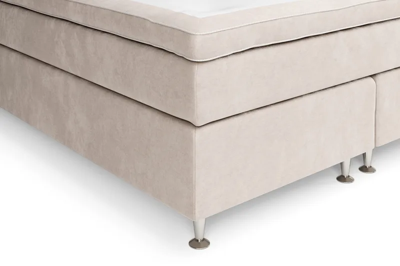 Celine Komplet Sengepakke 160x200 cm - Beige / Fløjl - Møbler - Senge - Kontinentalsenge