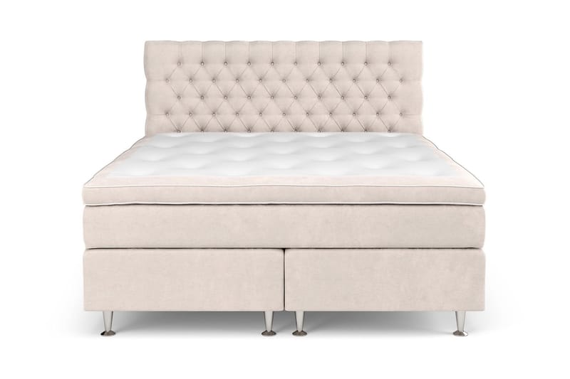 Celine komplet sengepakke Kontinental seng 180x200 Velour - Beige - Møbler - Senge - Komplet sengepakke
