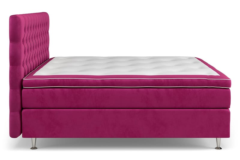 Celine komplet sengepakke Kontinental seng 180x200 Velour - Lyserød - Møbler - Senge - Komplet sengepakke