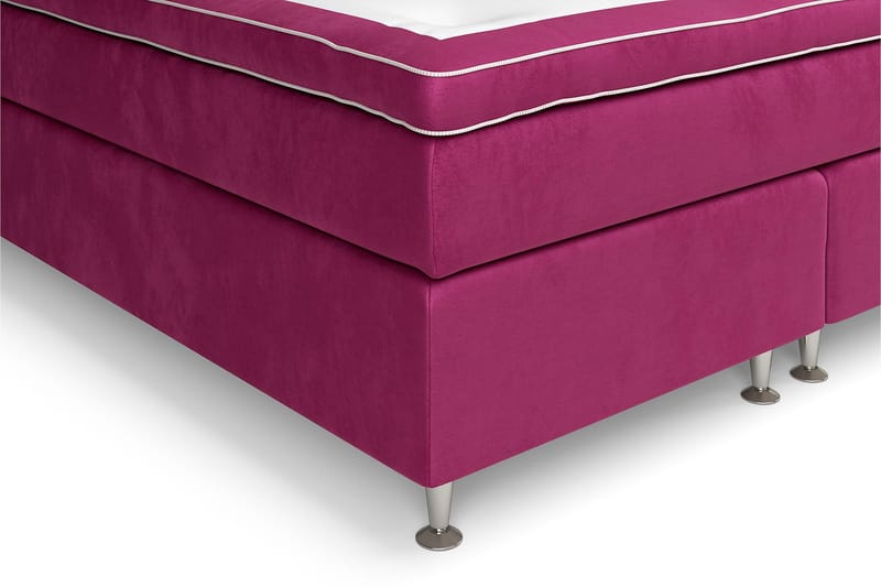 Celine komplet sengepakke Kontinental seng 180x200 Velour - Lyserød - Møbler - Senge - Komplet sengepakke