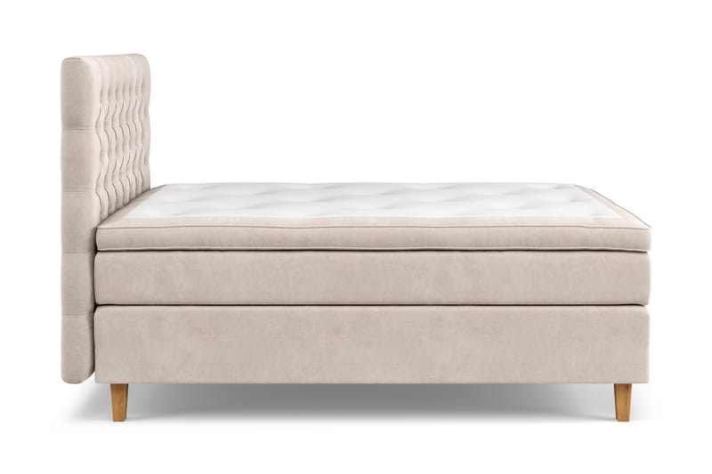 Celine kontinentalseng 120x200cm - Beige / velour - Møbler - Senge - Kontinentalsenge