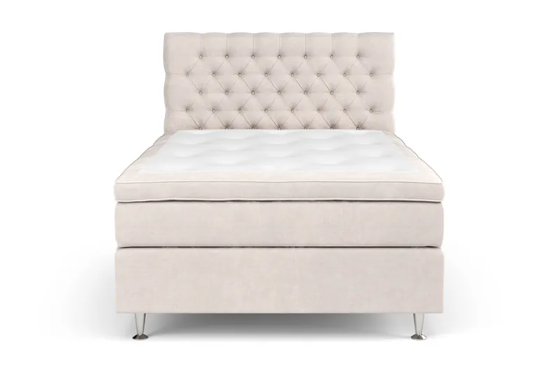 Celine kontinentalseng 120x200cm - Beige / velour - Møbler - Senge - Kontinentalsenge