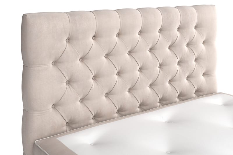 Celine kontinentalseng 120x200cm - Beige / velour - Møbler - Senge - Kontinentalsenge