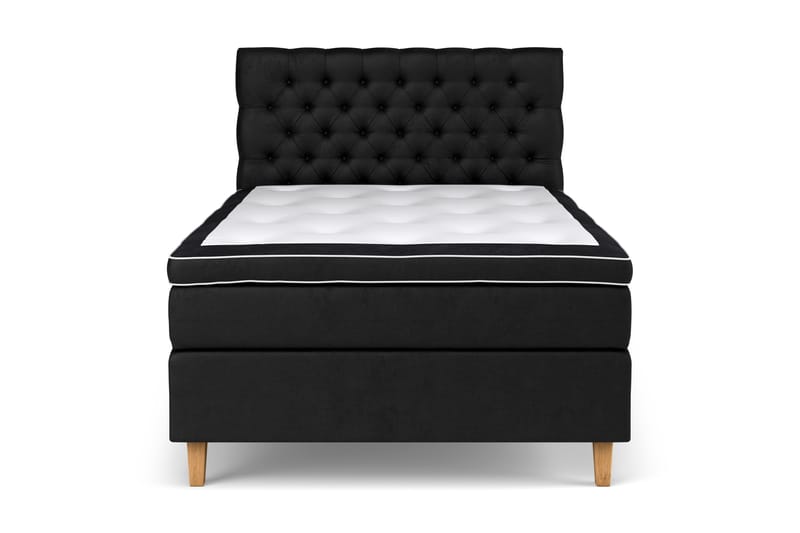 Celine kontinentalseng 120x200cm - Sort / velour - Møbler - Senge - Kontinentalsenge