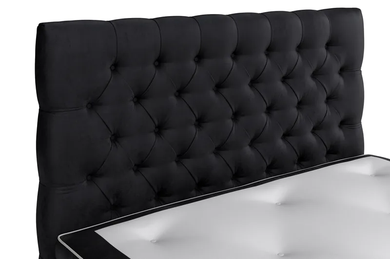 Celine kontinentalseng 120x200cm - Sort / velour - Møbler - Senge - Kontinentalsenge