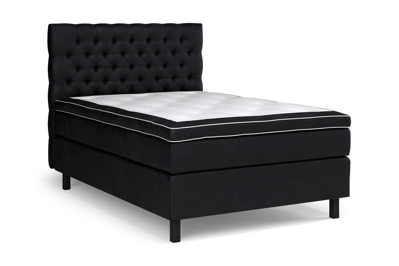 Celine kontinentalseng 120x200cm - Sort / velour - Møbler - Senge - Kontinentalsenge
