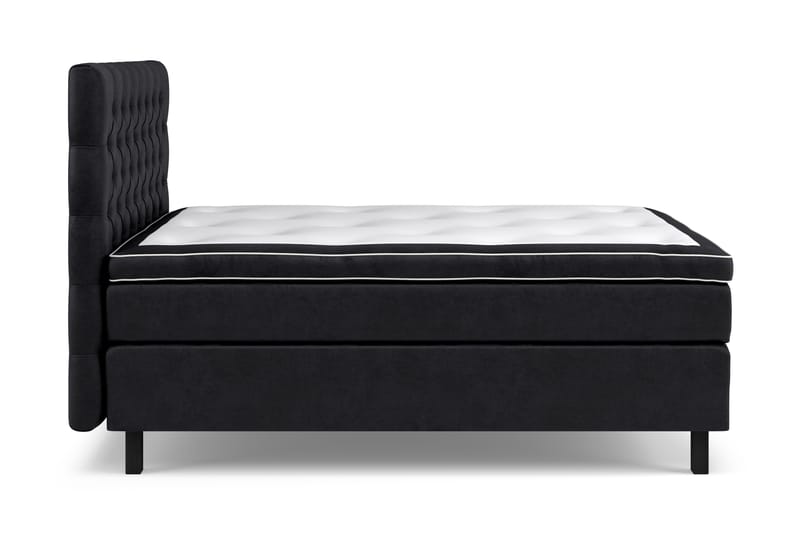 Celine kontinentalseng 120x200cm - Sort / velour - Møbler - Senge - Kontinentalsenge