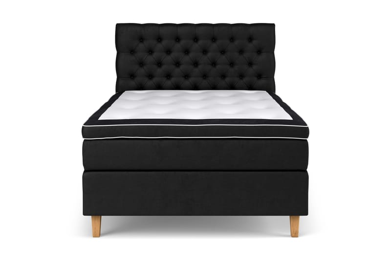 Celine kontinentalseng 120x200cm - Sort / velour - Møbler - Senge - Kontinentalsenge