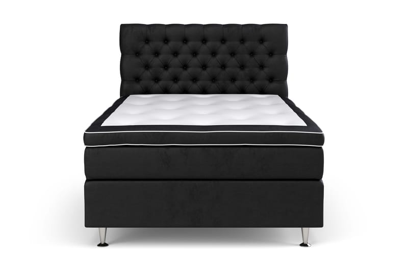 Celine kontinentalseng 120x200cm - Sort / velour - Møbler - Senge - Kontinentalsenge
