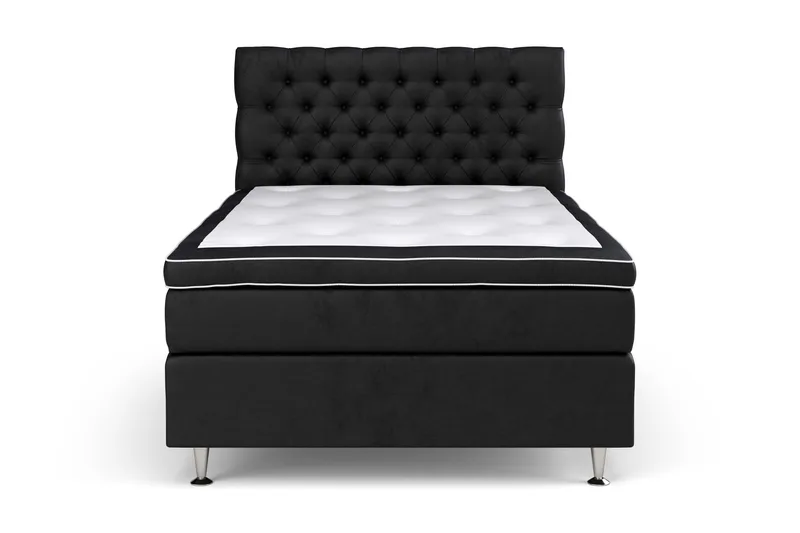 Celine kontinentalseng 120x200cm - Sort / velour - Møbler - Senge - Kontinentalsenge