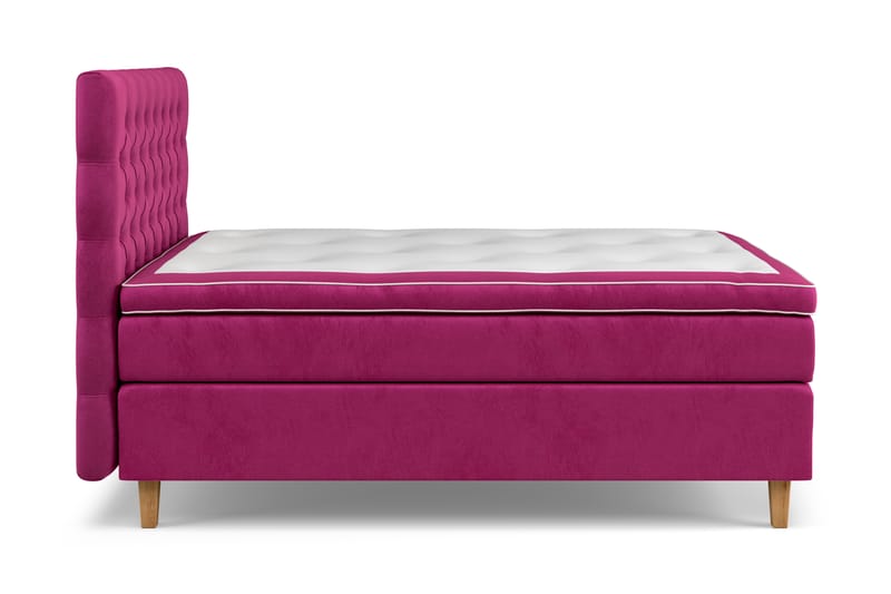 Celine kontinentalseng 120x200cm - Pink / Velour - Komplet sengepakke - Kontinentalsenge