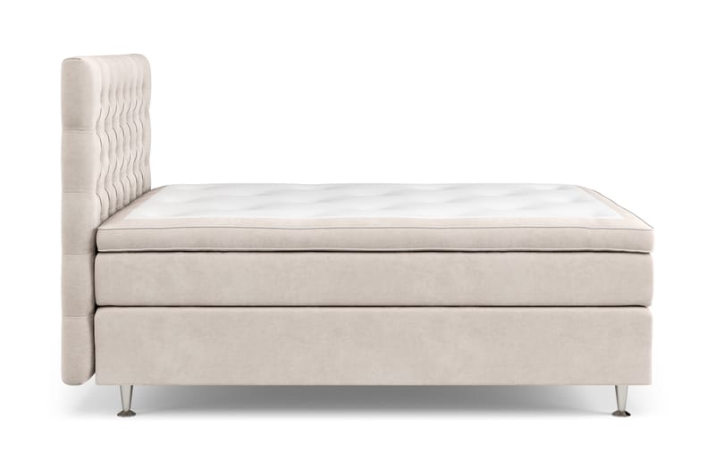 Celine kontinentalseng 140x200cm - Beige / velour - Møbler - Senge - Kontinentalsenge