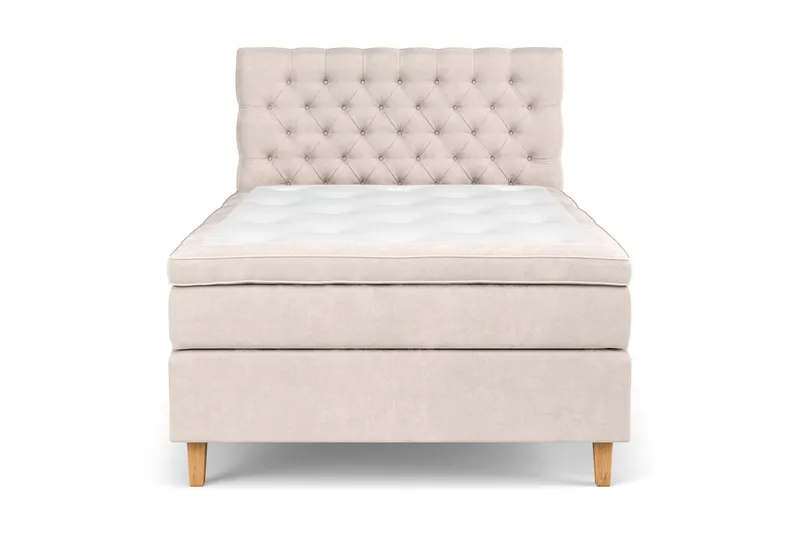 Celine kontinentalseng 140x200cm - Beige / velour - Møbler - Senge - Kontinentalsenge