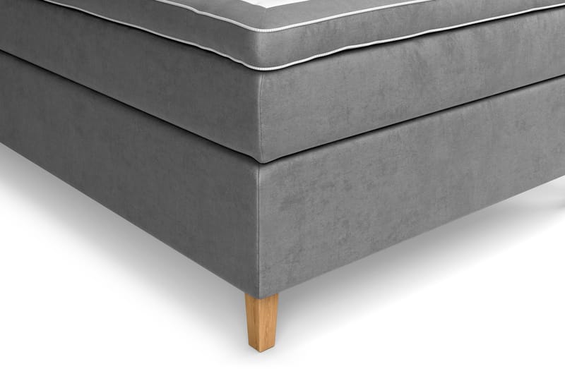 Celine kontinentalseng 140x200cm - Grå / velour - Møbler - Senge - Kontinentalsenge